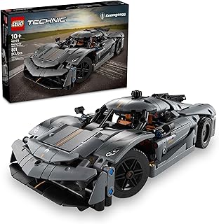 LEGO Technic Koenigsegg Jesko Absolut Grey Hypercar, Sports Car Building Toy Set for Boys and Girls, Vehicle Racing Car fo...