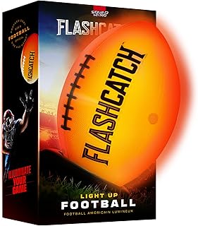 Light Up Football - Glow in the Dark Ball - NO 6 - Outdoor Sports Birthday Gifts for Boys 8-15+ Year Old - Kids Teenage Yo...