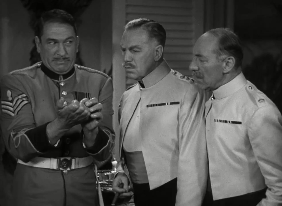 Montagu Love, Lumsden Hare, and Victor McLaglen in Gunga Din (1939)