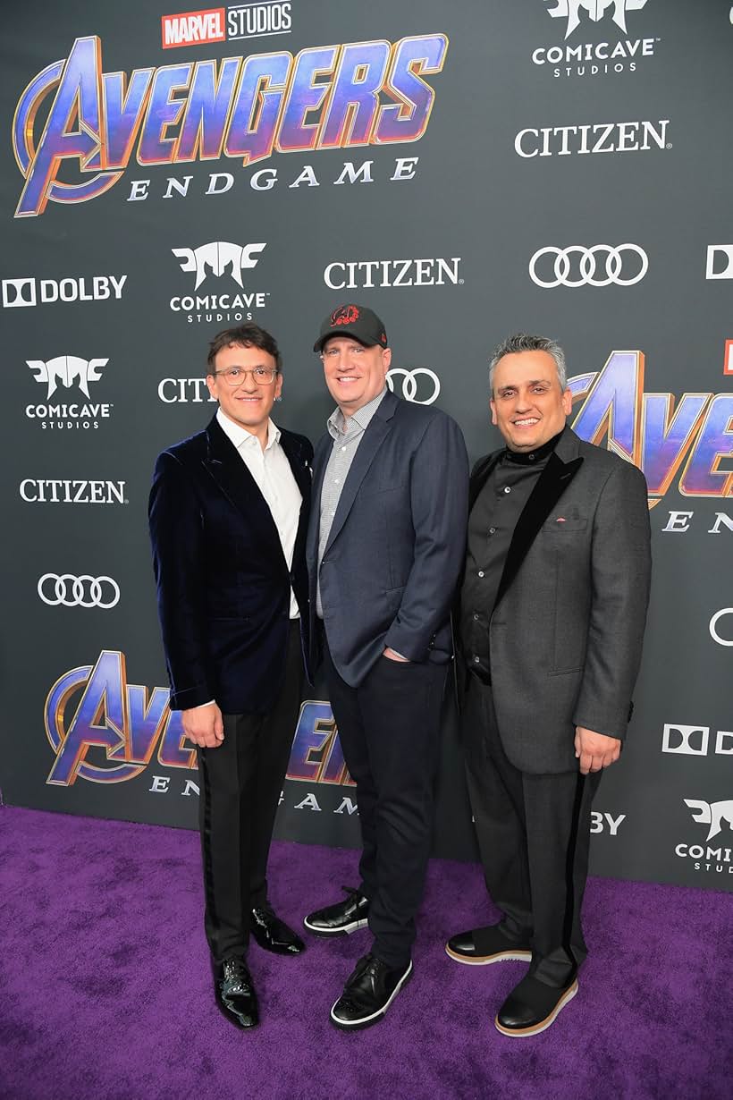 Kevin Feige, Anthony Russo, and Joe Russo at an event for Avengers: Endgame (2019)