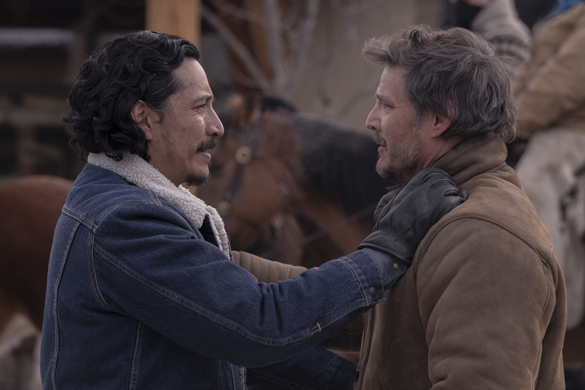 Pedro Pascal and Gabriel Luna in Kin (2023)