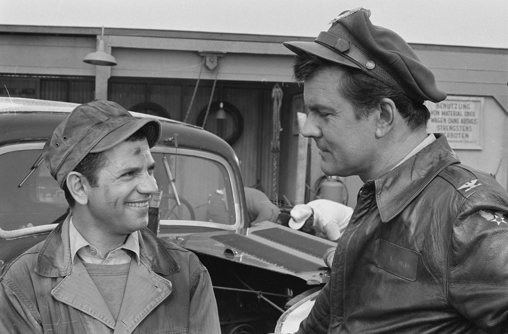 Robert Clary and Bob Crane in Hogan's Heroes (1965)