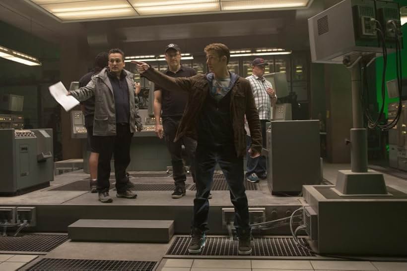 Chris Evans, Anthony Russo, and Joe Russo in Captain America: The Winter Soldier (2014)