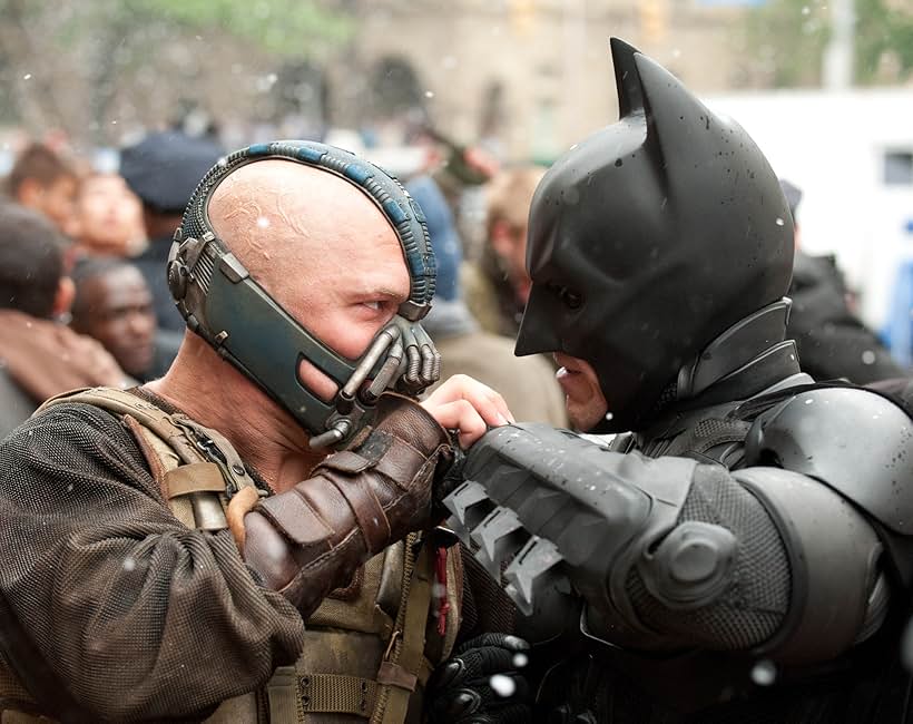 Christian Bale and Tom Hardy in The Dark Knight Rises (2012)