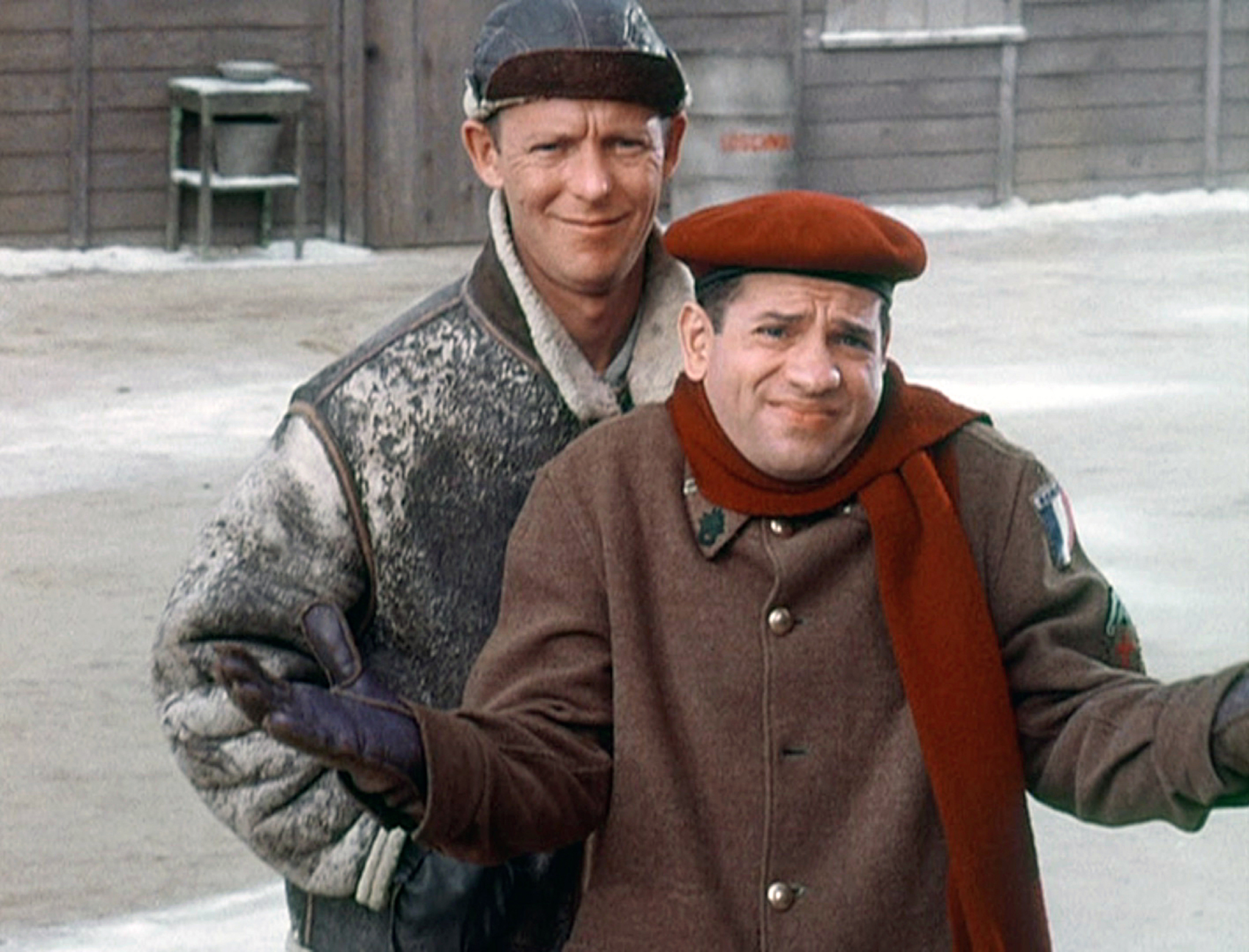 Robert Clary and Larry Hovis in Hogan's Heroes (1965)