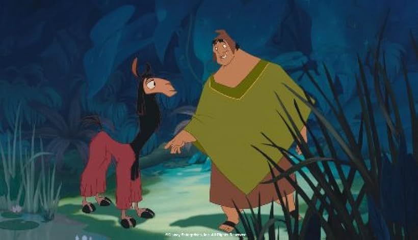 Kuzco and Pacha try to get to the palace