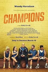 Woody Harrelson, Joshua Felder, James Day Keith, Madison Tevlin, and Kevin Iannucci in Champions (2023)