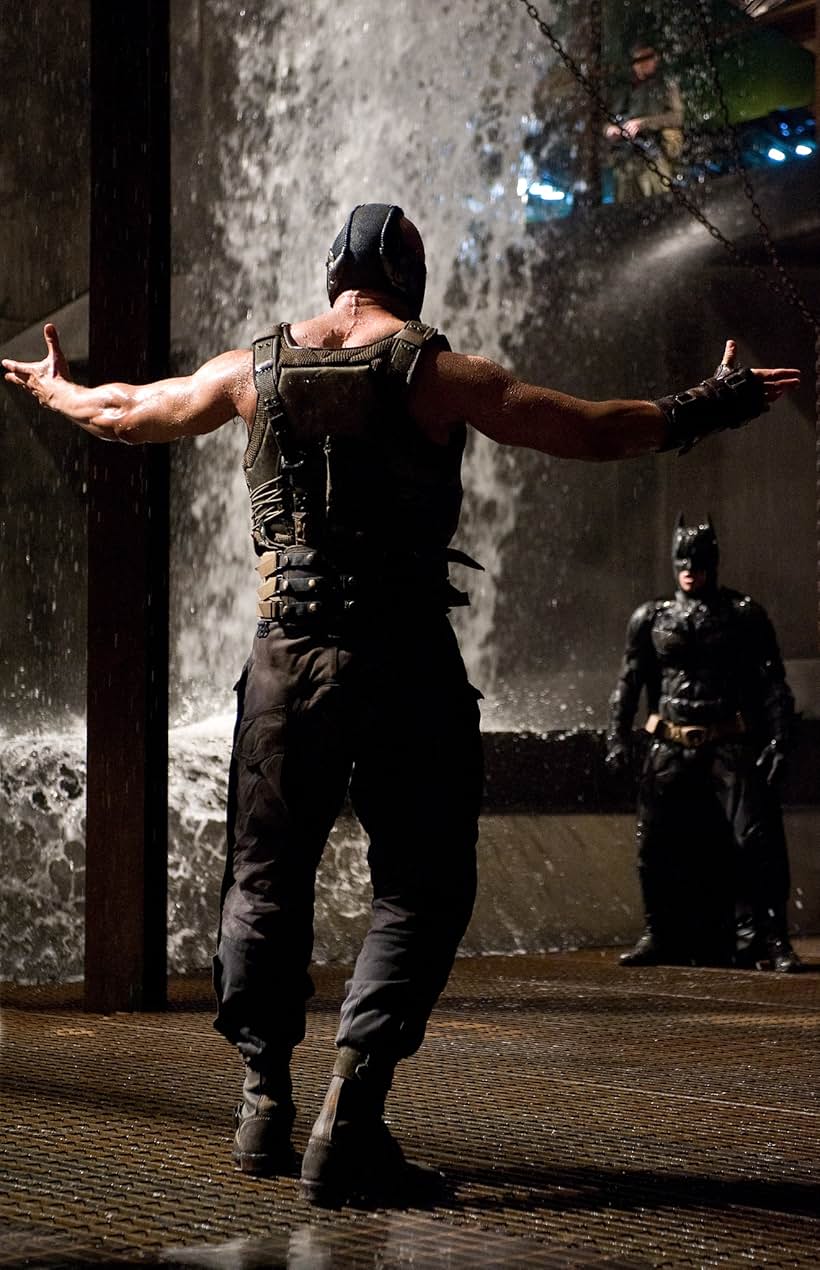 Christian Bale and Tom Hardy in The Dark Knight Rises (2012)