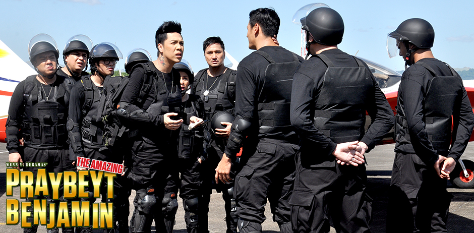 Nikki Valdez, Ricky Rivero, Vandolph, DJ Durano, Kean Cipriano, Vice Ganda, and Hideo Muraoka in The Amazing Praybeyt Benjamin (2014)