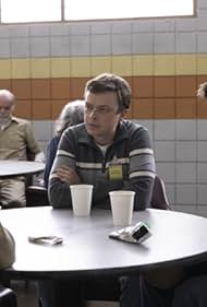 Colin Firth, Patrick Schwarzenegger, and Dane DeHaan in The Staircase (2022)