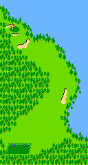 Map of a hole in Stroke & Match Golf (Japanese version) for the VS. System