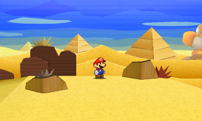 Seventh paperization spot in Drybake Desert of Paper Mario: Sticker Star.