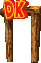 The sprite of a Goal Gate from DK: Jungle Climber.