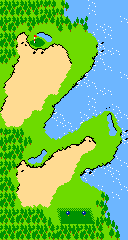 Map of a hole in Stroke & Match Golf (Japanese version) for the VS. System