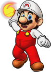 Sprite of Fire Mario, from Puzzle & Dragons: Super Mario Bros. Edition.