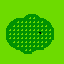 Map of a putting green in Stroke & Match Golf for the VS. System