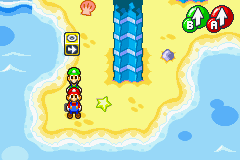 First Block in Gwarhar Lagoon of Mario & Luigi: Superstar Saga.