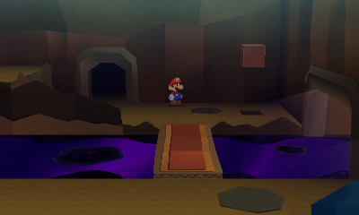 Last paperization spot in Loop Loop River of Paper Mario: Sticker Star.