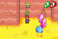 First Block in Teehee Valley of Mario & Luigi: Superstar Saga.