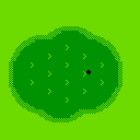 Map of a hole in Stroke & Match Golf for the VS. System