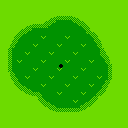 Map of a putting green in Stroke & Match Golf for the VS. System