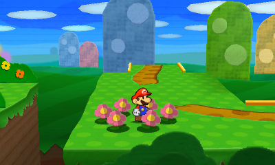 Second paperization spot in Bouquet Gardens of Paper Mario: Sticker Star.