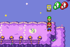 First Block in Stardust Fields of Mario & Luigi: Superstar Saga.