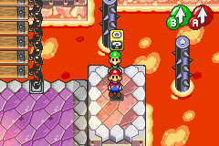 Second Block in Bowser's Castle of Mario & Luigi: Superstar Saga.