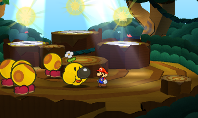 Last paperization spot in Wiggler's Tree House of Paper Mario: Sticker Star.