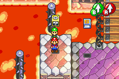 First Block in Bowser's Castle of Mario & Luigi: Superstar Saga.