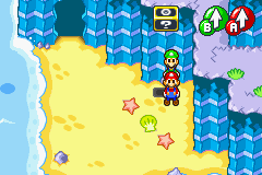 Second Block in Gwarhar Lagoon of Mario & Luigi: Superstar Saga.