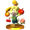 Isabelle trophy from Super Smash Bros. for Nintendo 3DS