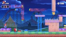 Screenshot of Expert level EX-12 from the Nintendo Switch version of Mario vs. Donkey Kong