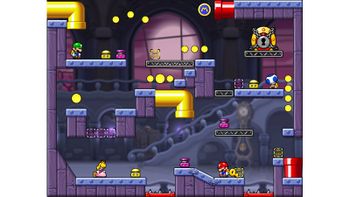 Miiverse screenshot of the 75th official level in the online community of Mario vs. Donkey Kong: Tipping Stars