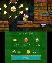 Smiley Flower 2: After the level's second Spinner, spawned by a hidden Winged Cloud revealed by jumping in an open area.