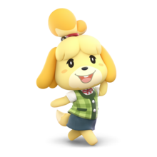 Isabelle's pose in super smash bros ultimate