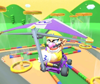 Thumbnail of the Wario Cup challenge from the Baby Rosalina Tour; a Glider Challenge set on SNES Mario Circuit 1 (reused as the Hammer Bro Cup's bonus challenge in the 2021 Trick Tour and the Luigi Cup's bonus challenge in the 2023 New Year's Tour)