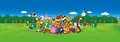 Super Mario character banner