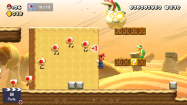 The Super Mario Maker 2 Story Mode level March of the Rookie Toads.