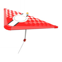 Red Checkered Glider from Mario Kart Tour