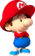 Artwork of Baby Mario for Mario Kart Wii (also used in Mario Super Sluggers and Mario Kart Tour)