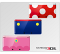 Promotional picture of the three 3DSes