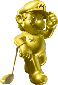 Gold Mario from Mario Golf: World Tour.