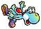 Artwork of Light Blue Yoshi in Yoshi Touch & Go