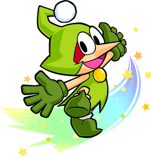 A green Merfle in Wario Land: Shake It!