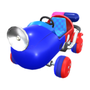 The Capsule Kart and the Blue-Green Capsule Kart from Mario Kart Tour