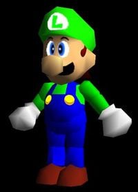 Data-rendered model of Luigi intended for Super Mario 64, found during an asset leak in July 2020