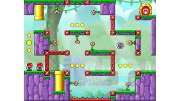 Miiverse screenshot of the 58th official level in the online community of Mario vs. Donkey Kong: Tipping Stars