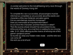 Screenshot of Donkey Kong 64 Lore Quiz