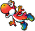 Artwork of Red Yoshi in Yoshi Touch & Go